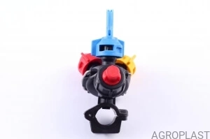 3-way nozzle holder with eyelet connector (Arag-system)