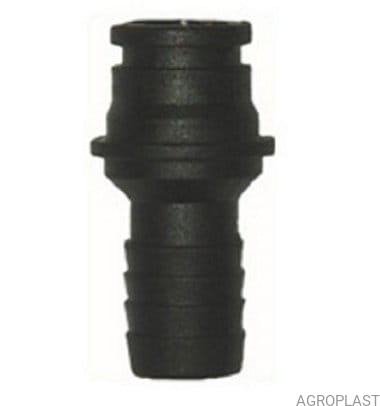 Straight plug ø 12,5 – fastened with a ¾” nut