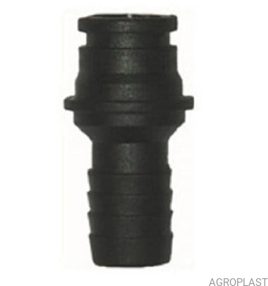 Straight plug ø 12,5 – fastened with a ¾” nut